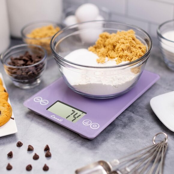 Escali Arti Classic Tempered Glass Kitchen Scale Violet Food Scale New - Picture 2 of 11